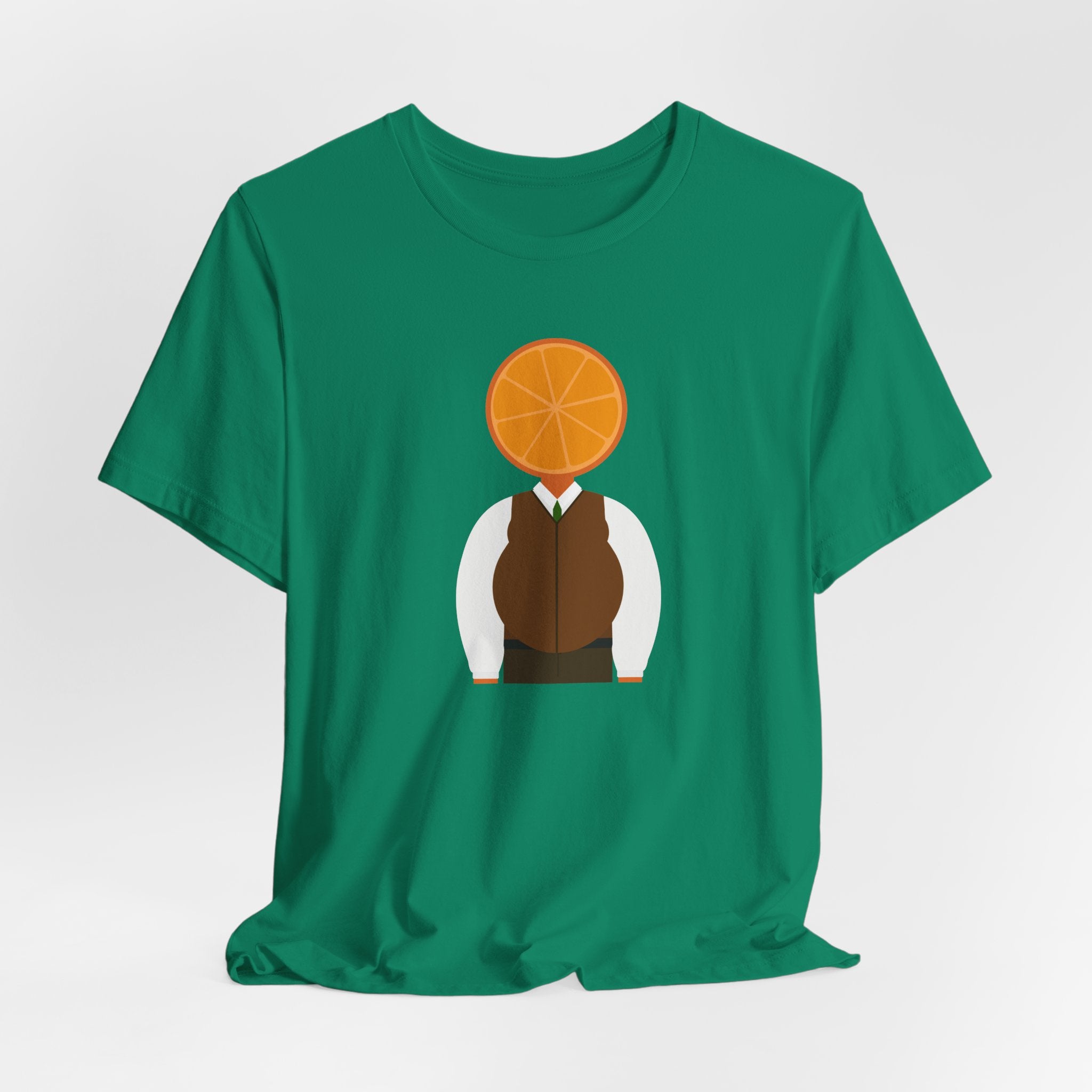 OrangeDude Graphic Tee — Whimsical Minimalist Fruit Character T‑Shirt