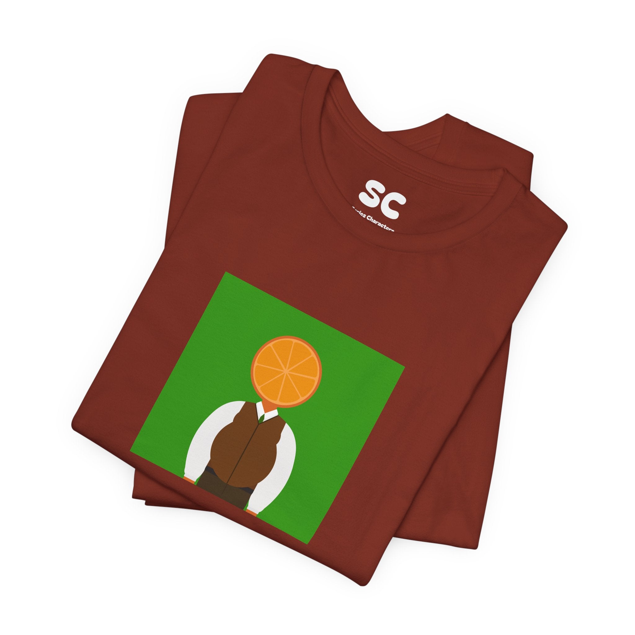 OrangeDude Graphic Tee — Whimsical Minimalist Fruit Character T‑Shirt