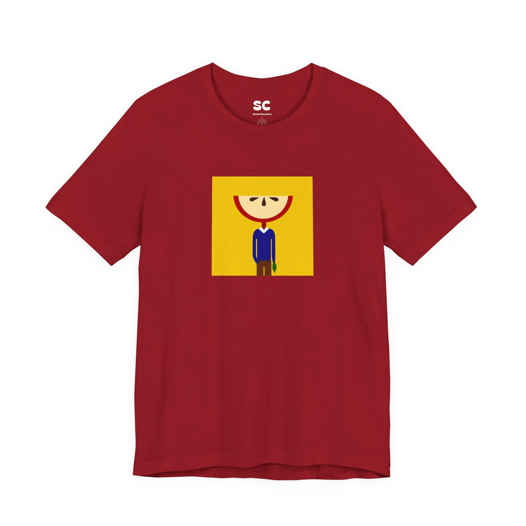 Apple Guy Graphic Tee — Whimsical Fruit Character T‑Shirt