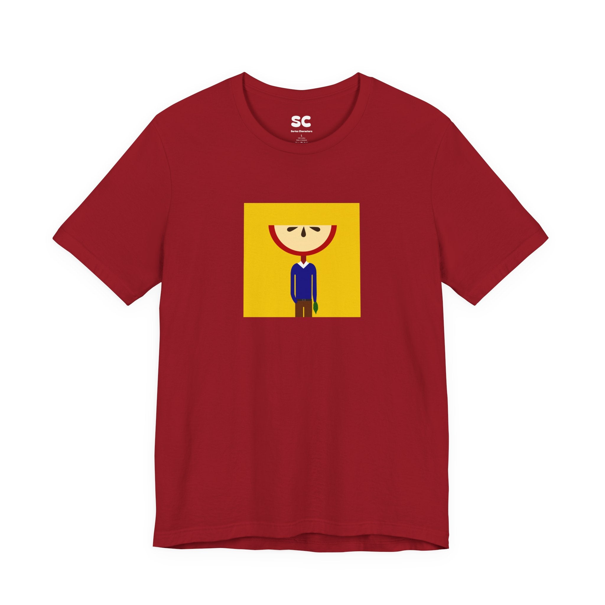 Apple Guy Graphic Tee — Whimsical Fruit Character T‑Shirt