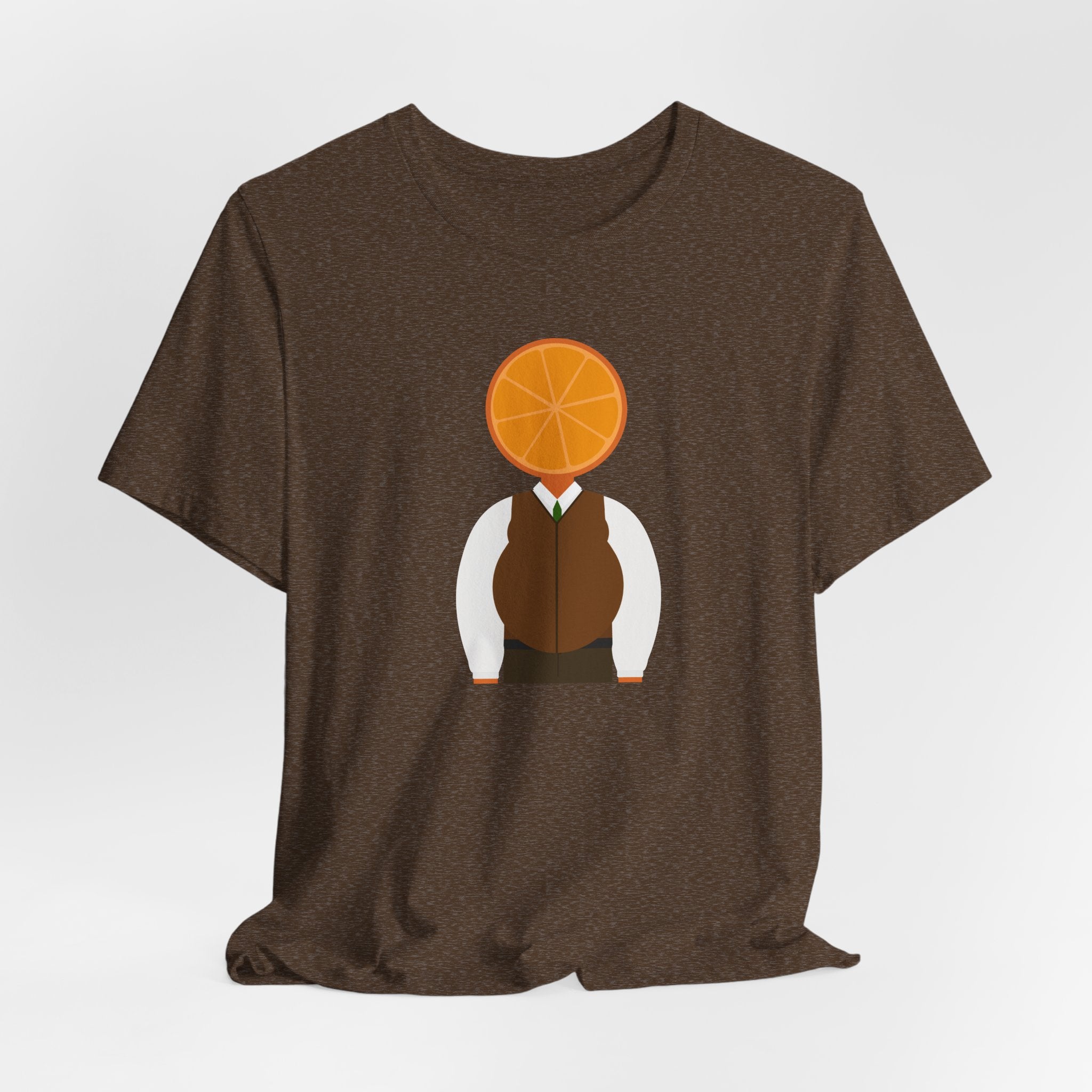 OrangeDude Graphic Tee — Whimsical Minimalist Fruit Character T‑Shirt