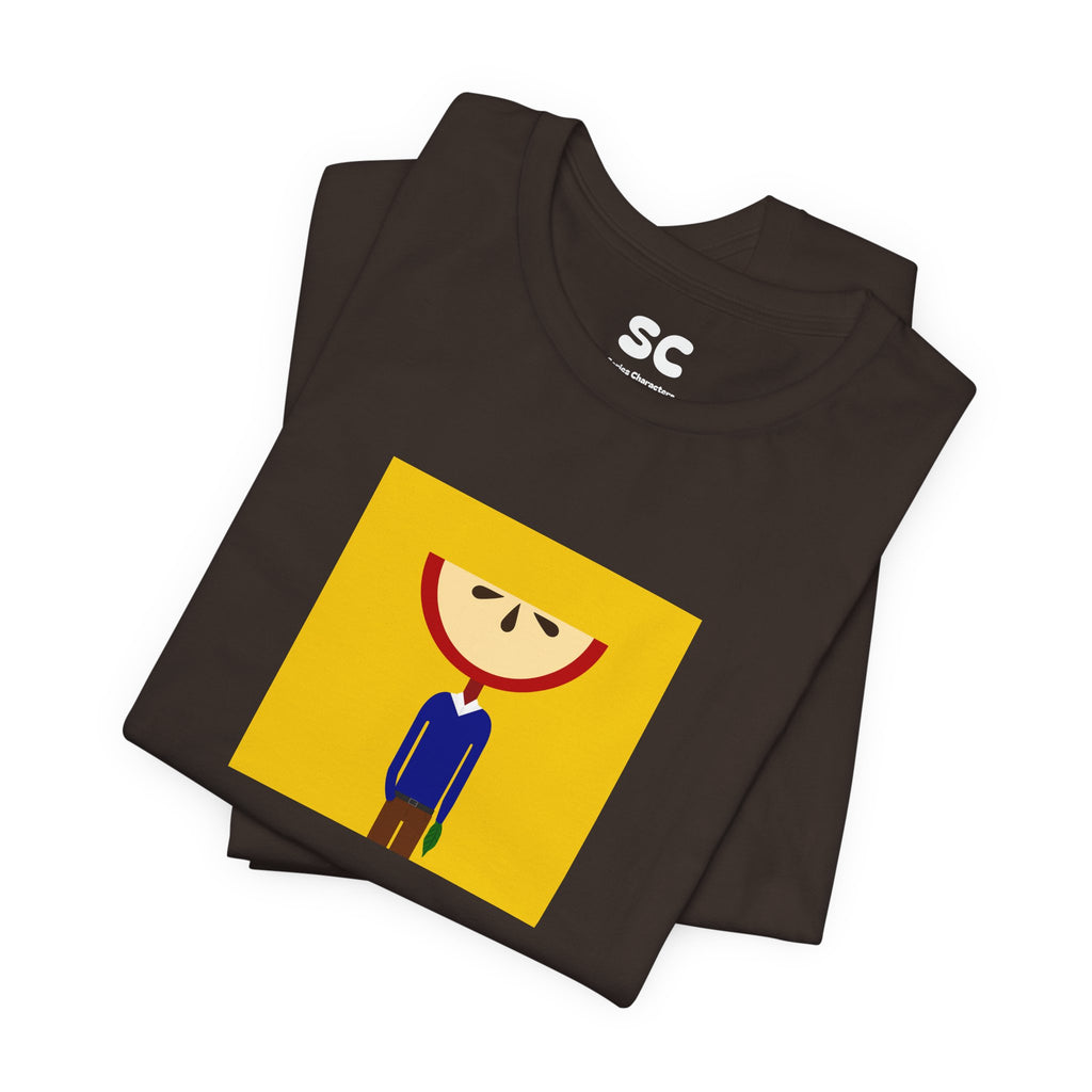 Apple Guy Graphic Tee — Whimsical Fruit Character T‑Shirt