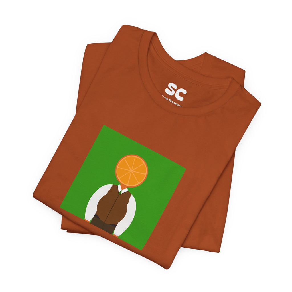 OrangeDude Graphic Tee — Whimsical Minimalist Fruit Character T‑Shirt