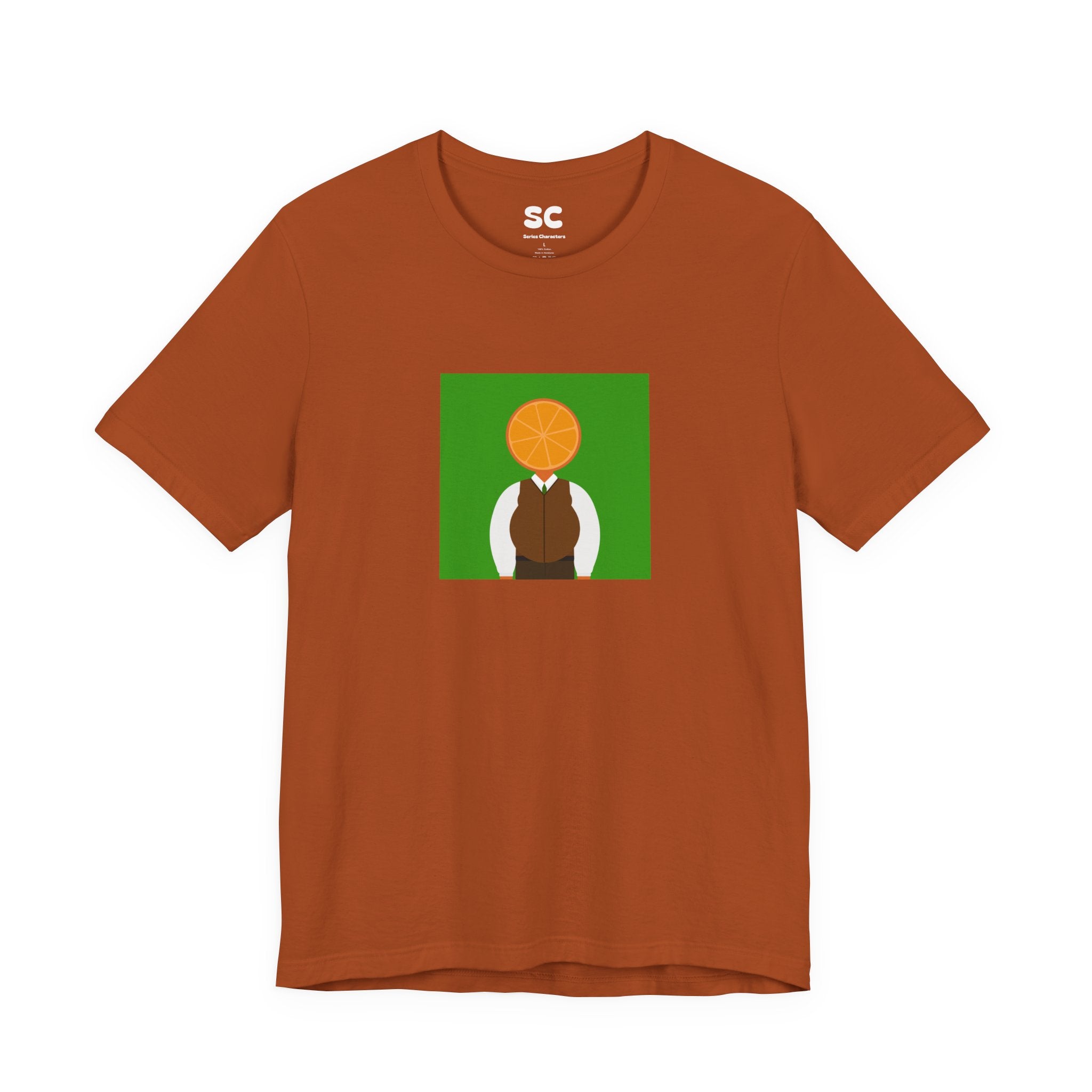 OrangeDude Graphic Tee — Whimsical Minimalist Fruit Character T‑Shirt
