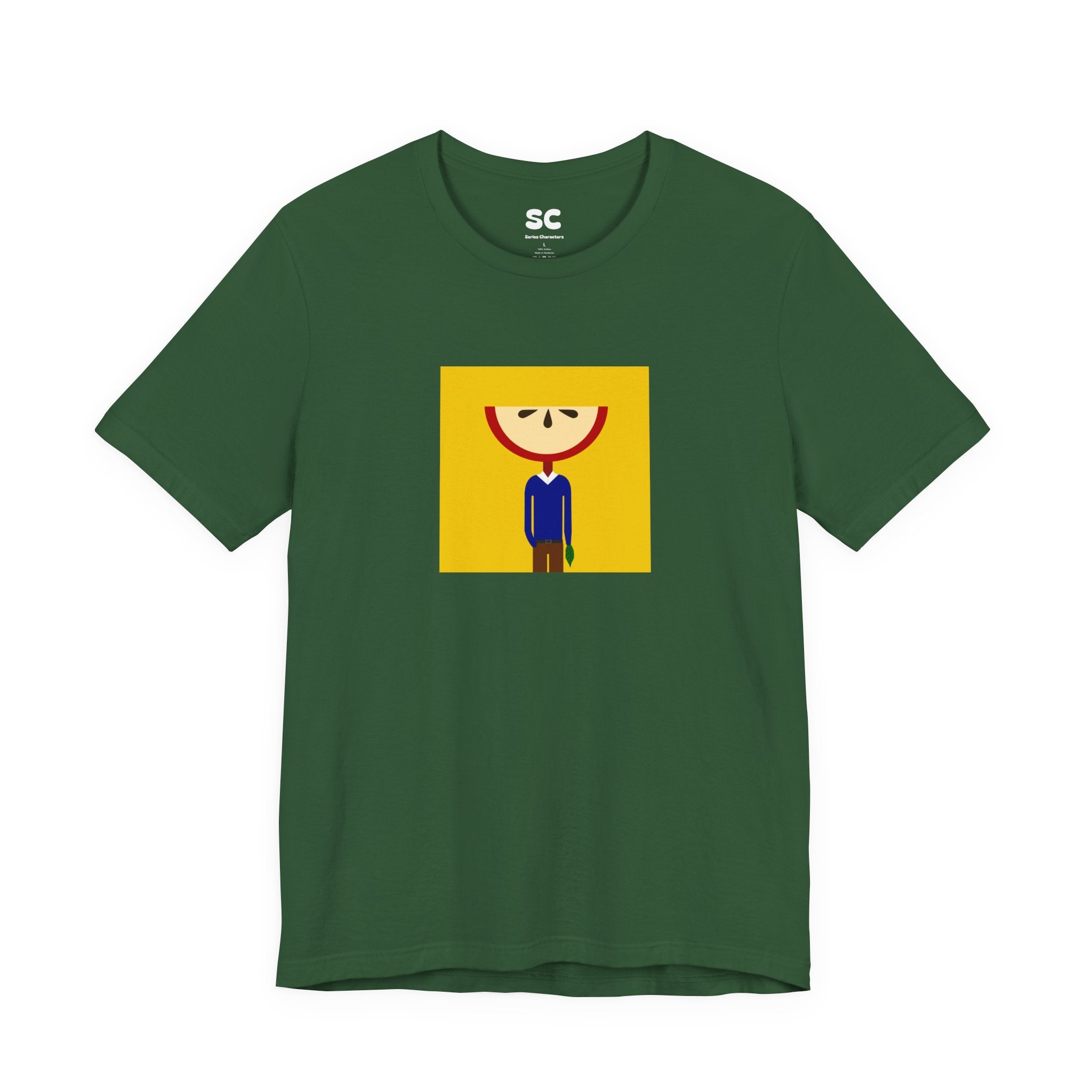 Apple Guy Graphic Tee — Whimsical Fruit Character T‑Shirt