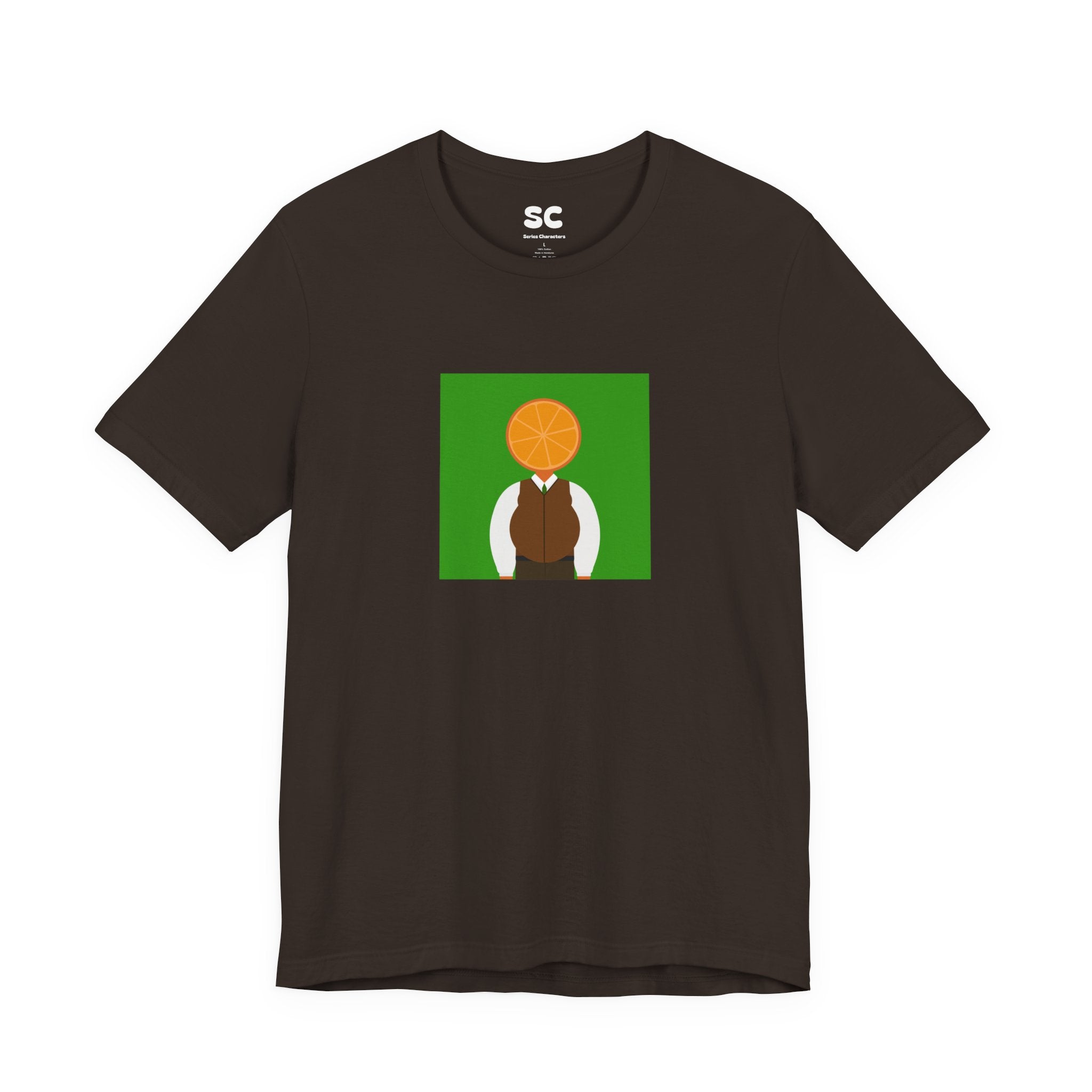 OrangeDude Graphic Tee — Whimsical Minimalist Fruit Character T‑Shirt
