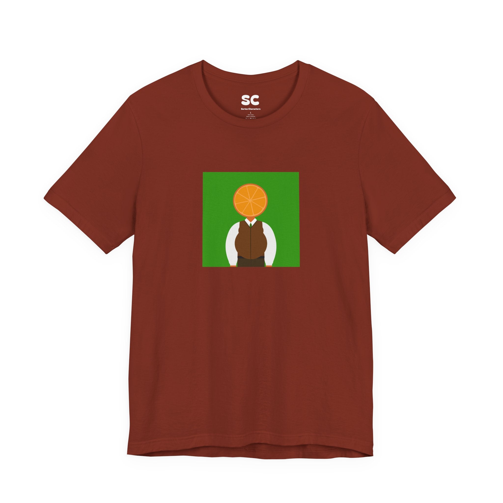 OrangeDude Graphic Tee — Whimsical Minimalist Fruit Character T‑Shirt