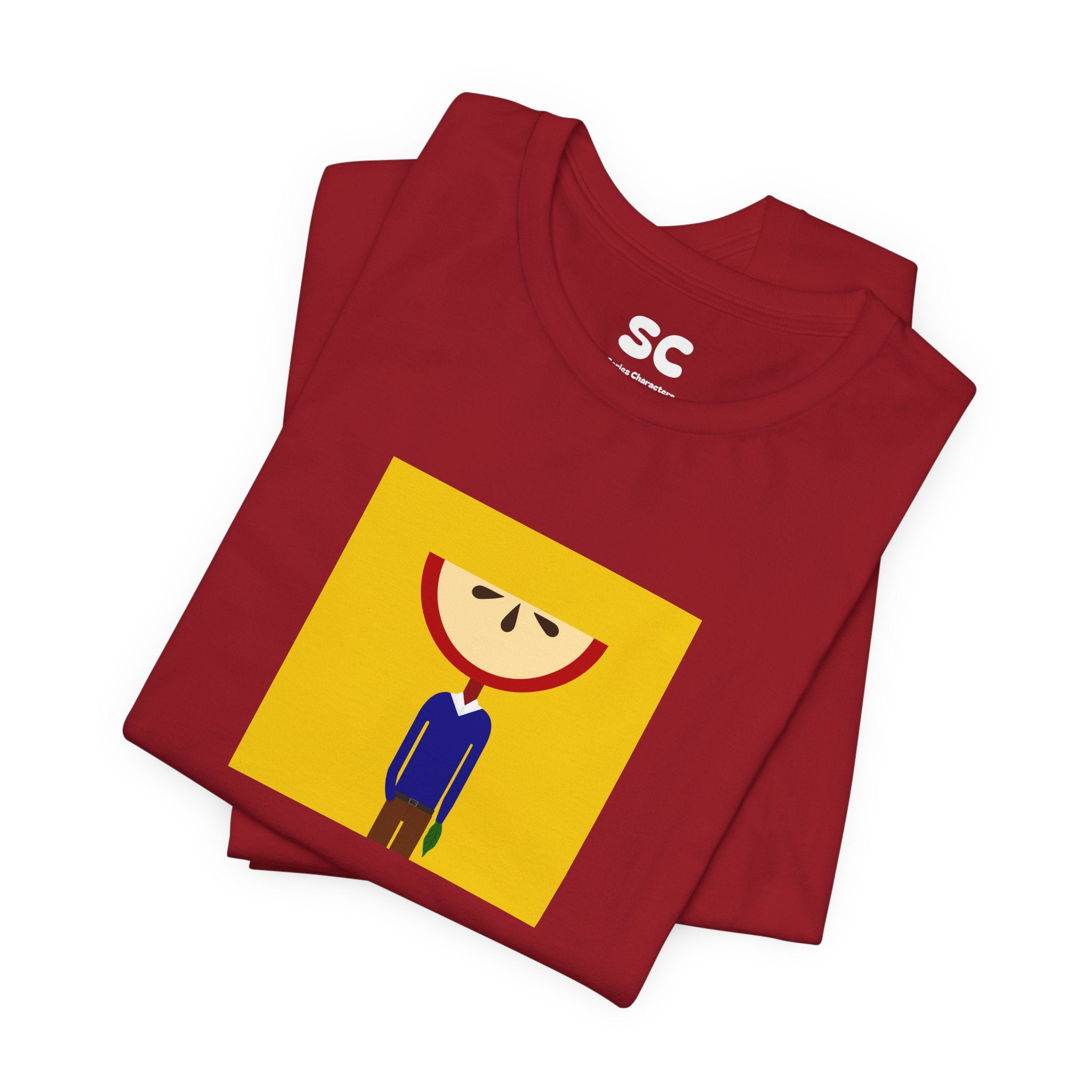 Apple Guy Graphic Tee — Whimsical Fruit Character T‑Shirt