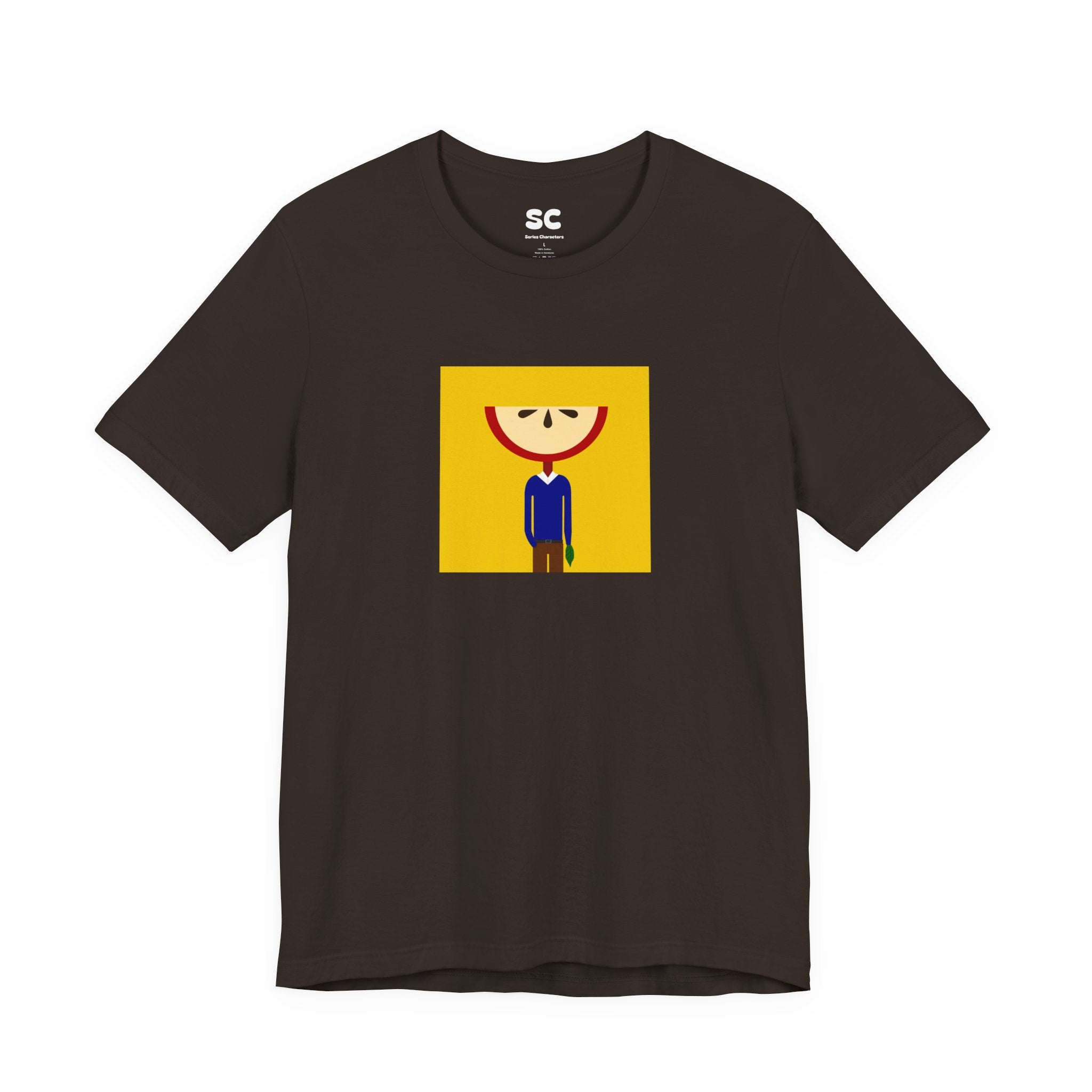 Apple Guy Graphic Tee — Whimsical Fruit Character T‑Shirt